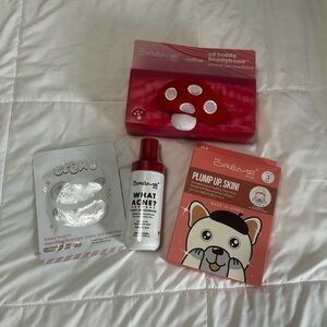 Crème Shop Red Mushroom Skincare Headband Bundle